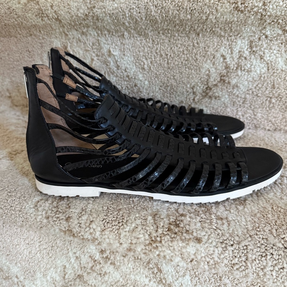 Calvin Klein Black Gladiator Sandals